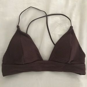 Brown, ribbed H&M swim suit. Bikini. Small to XS.